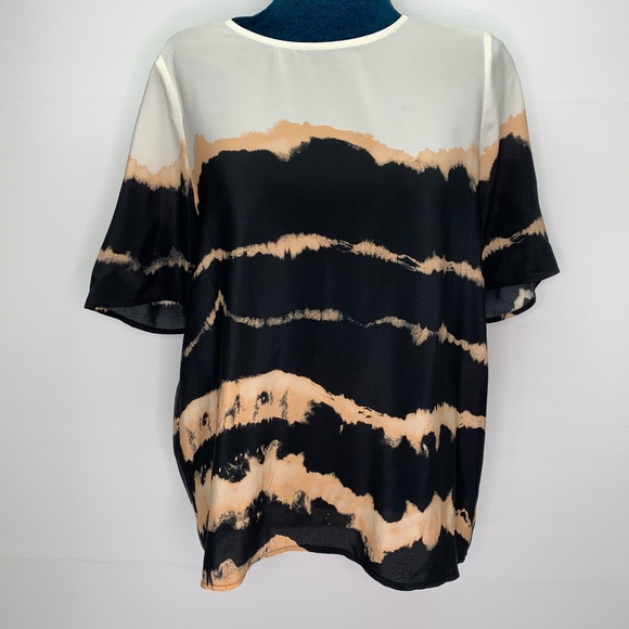 Marie Oliver Tops - Marie Oliver Silk Blouse Small Sanders Tie Dye